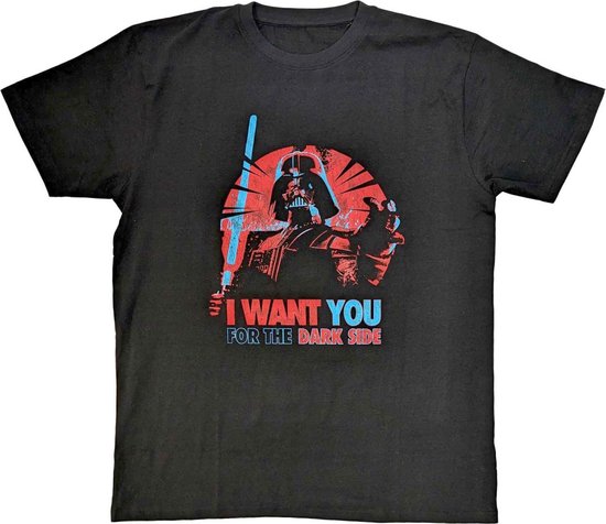 Disney Star Wars - Vader I Want You Heren T-shirt - L - Zwart