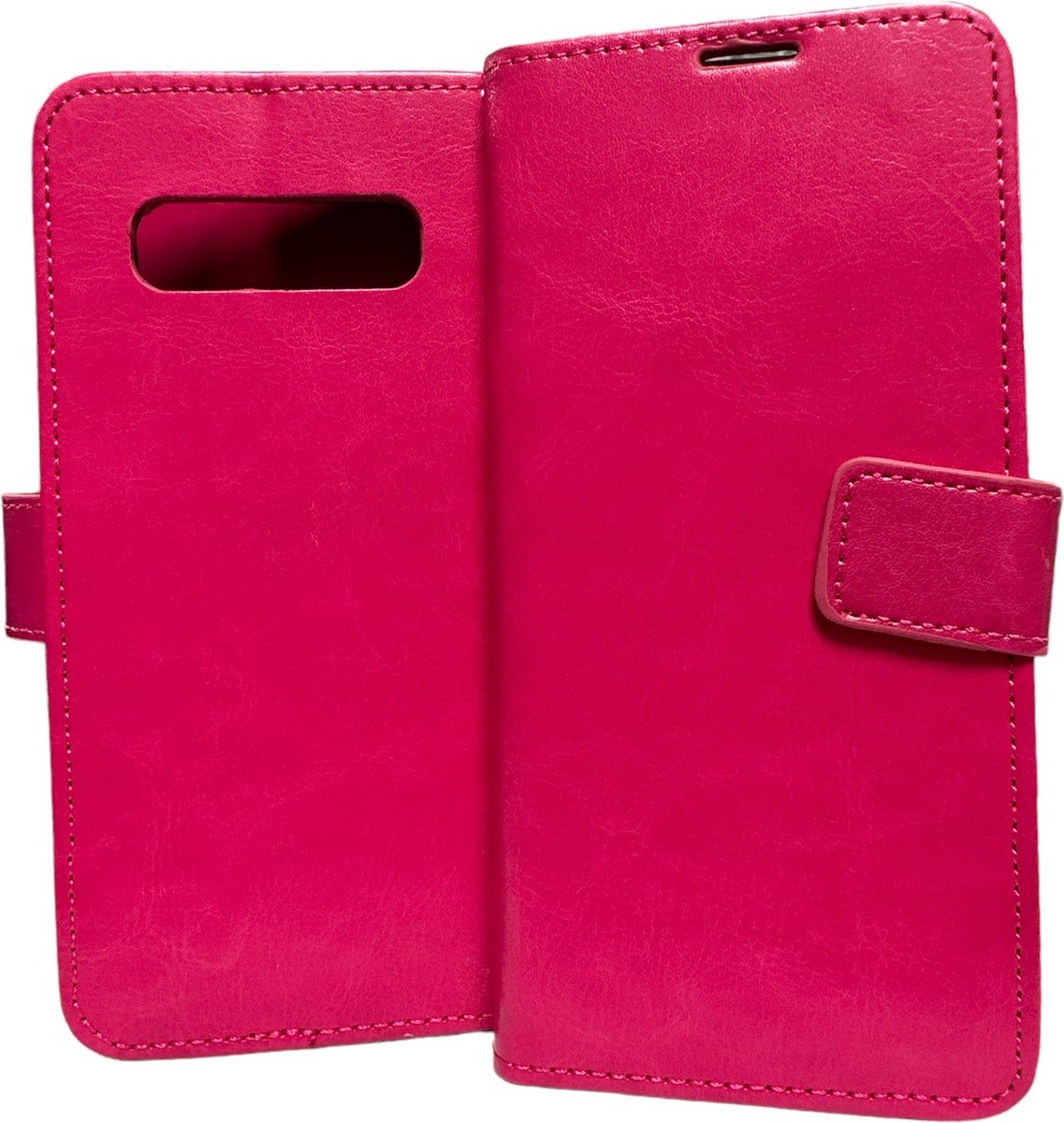 Portemonnee Book Case Hoesje Geschikt voor: Samsung Galaxy S10 - donker roze