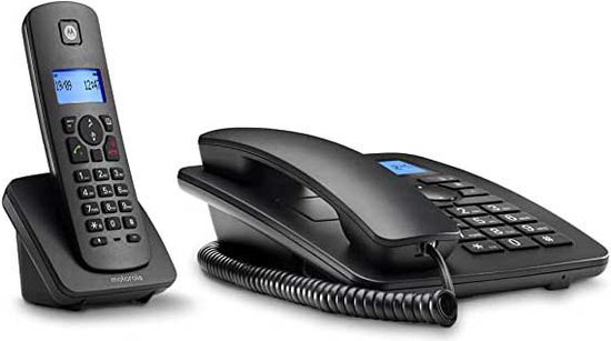 Huistelefoon Motorola C4201 Combo DECT (2 pcs) Zwart