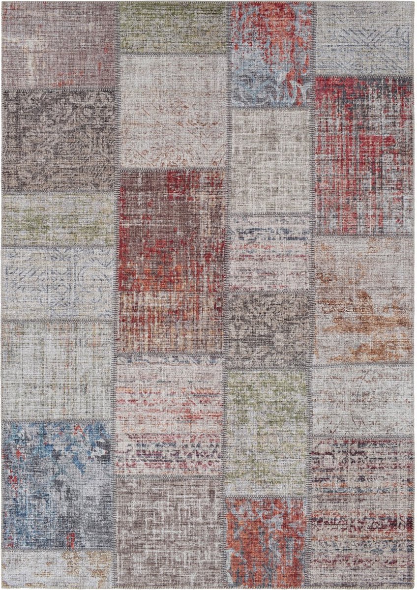 Vercai Rugs Fenix Collectie - Laagpolig Vloerkleed - Modern Tapijt met Vintage Ontwerp - Chenille rood, foto 2