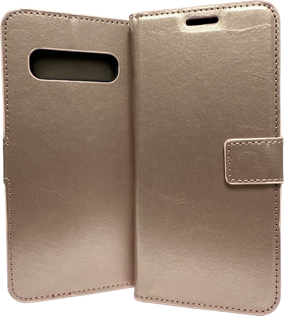 Portemonnee Book Case Hoesje Geschikt voor: Samsung Galaxy S10 Plus - rosegoud