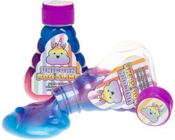 foto van Eenhoorn slijm 2 STUKS - Unicorn slime - Eenhoorn putty - Unicorn putty - Poo slime - Slijm pakket - Regenboog kleuren - Glitterslijm - Unicorn Poop - soft klei