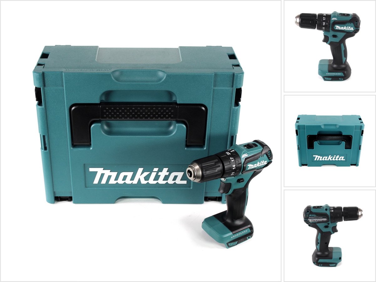 Makita DHP 483 ZJ accu-klopboormachine 18V 40Nm solo in Makpac