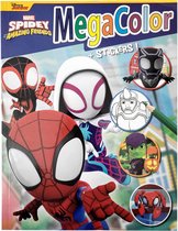Megacolor - Marvel Spidey and his Amazing friends - Kleurboek - met 1 vel stickers - 125 kleurplaten - Knutselen - kleuren - tekenen - kado - cadeau
