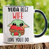 Yoda Best Wife mok - Valentijn cadeautje voor hem - Valentijn cadeautje voor haar - Valentijnsdag - Verjaardag cadeau - Cadeau voor man - Cadeau voor vrouw - Grappige cadeaus - Mokken - Theeglazen - - Vaderdag cadeautje - Moederdag cadeautje