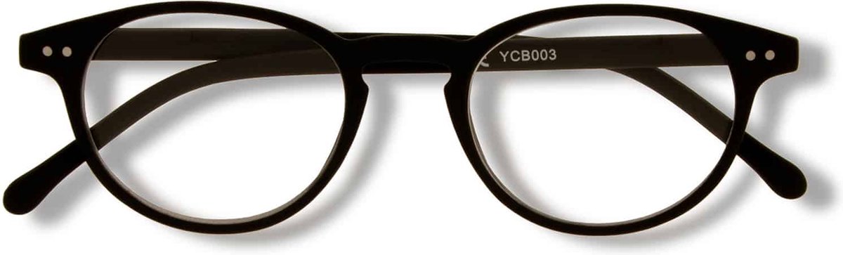 Noci Eyewear YCB003 leesbril Boston +4.50 - mat zwart - incl. opbergpouch