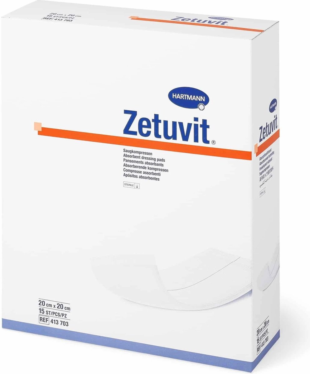 Goedkoopste Hartmann - Zetuvit - steriel absorberende verband - 20 x 20cm