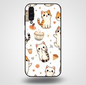 Smartphonica Telefoonhoesje voor Samsung Galaxy A50 met katten opdruk - TPU backcover case katten design / Back Cover geschikt voor Samsung Galaxy A50