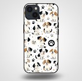Smartphonica Telefoonhoesje voor iPhone 13 met honden opdruk - TPU backcover case honden design / Back Cover geschikt voor Apple iPhone 13