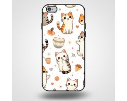Smartphonica Telefoonhoesje voor iPhone 6/6s met katten opdruk - TPU backcover case katten design geschikt voor iPhone 6/6s
