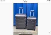 2 delig kofferset. 24 inch 26 inch abs TSA slot kleur donker bruin
