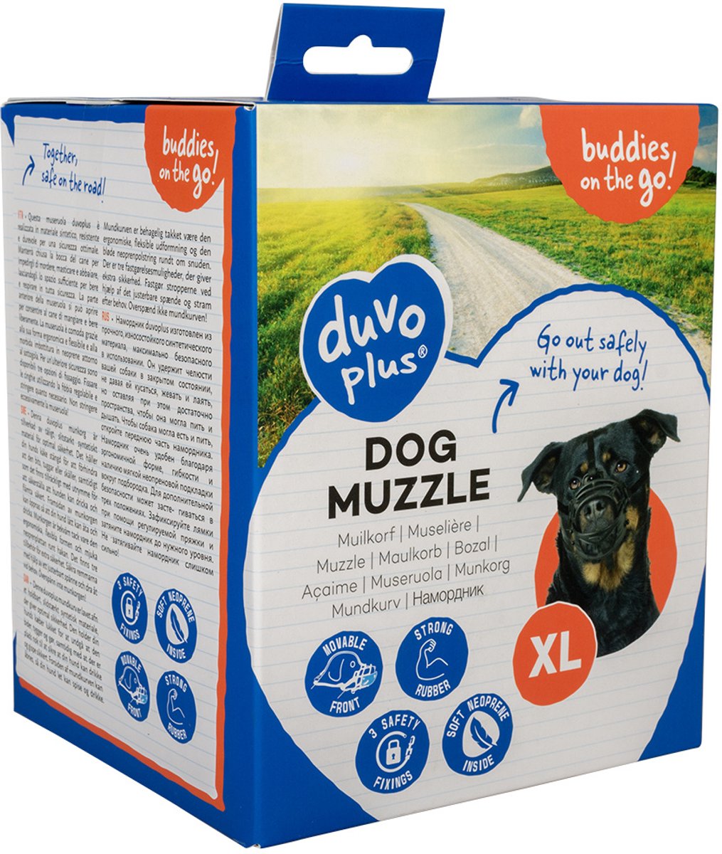Bol.com Hondenmuilband rubber Zwart/rood M aanbieding