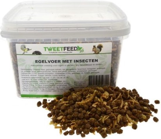 Tweetfeed Egelvoer met insecten - 2.5 liter - 1.5 kg - Tweetfeed