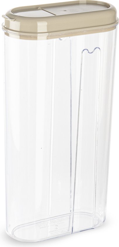 iDesign 71530EU Opbergdoos, middelgrote keukenorganizer van kunststof, kubusvormige doos, 15,2 cm x 15,2 cm x 15,2 cm, doorzichtig