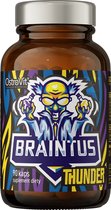 OstroVit Braintus Thunder 90 Caps - Energie - Caffeïne, Ginseng, Taurine, Guarana - Voorziet van energy voor energie - Werkt tegen vermoeidheid, slaperigheid & stress - Verbeterde intellectuele capaciteiten & stemming