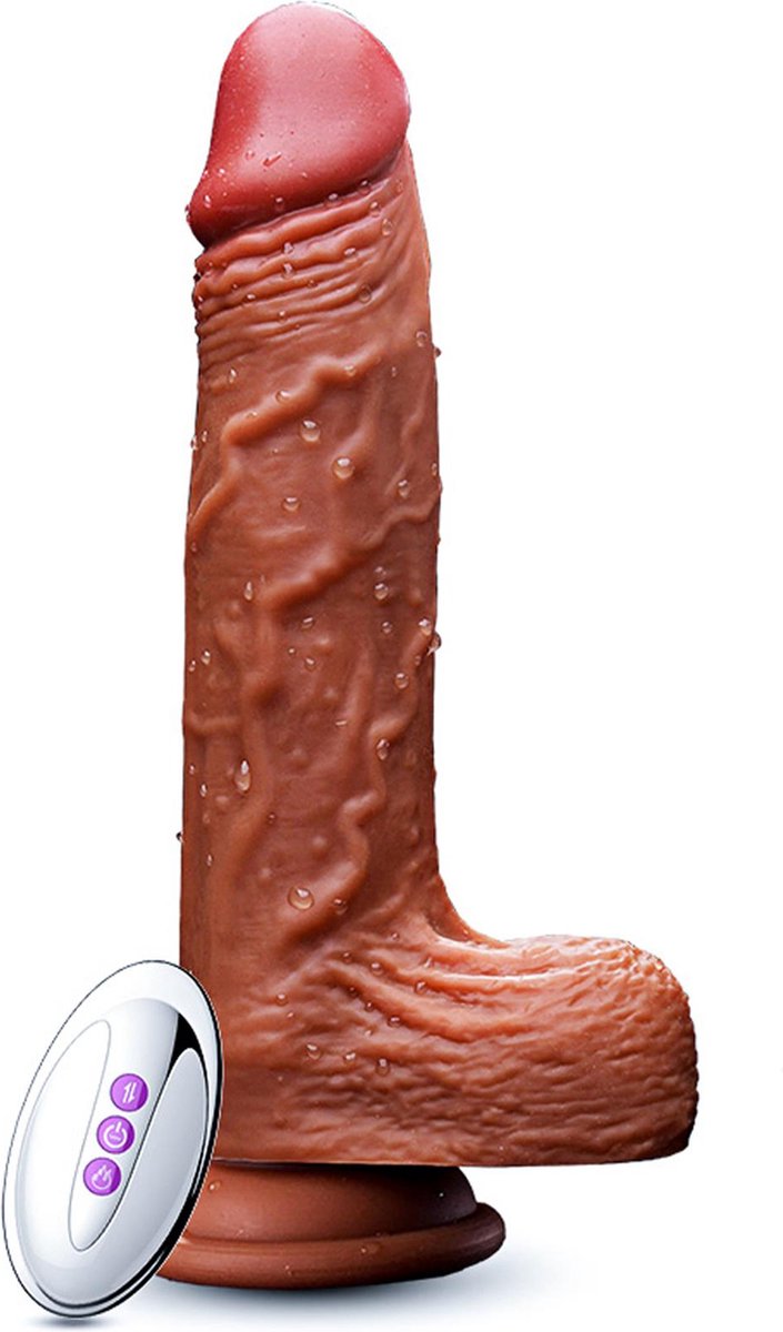 Goedkoopste Bossoftoys - Realistische Vibrator-Silicone, 10 Speed, Rotate, Telescopic, Heating, 21cm