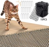 Kattenafweermat - Doornrooster tegen katten - Dierenbarrière - 15 stuks