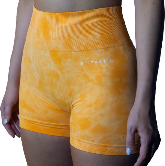 Fittasstic Sportswear Tie Dye Shorts Orange - Beige - L