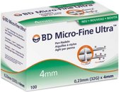 BD Micro-Fine Ultra™ 4mm Pennaalden - 100 Stuks - Embecta | Diabetes Behandeling