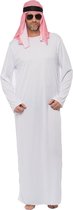 Partychimp Costume de Cheikh Costume Arabe pour Homme Costume Arabe Costume de Déguisements Déguisement pour Homme Adultes 10001 Nuit - Polyester - Taille Unique - 3 pièces Tunique/Bandeau/Foulard