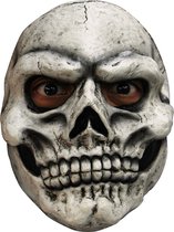 Partychimp Schedel Skull Skelet Wit Gezichts Masker Halloween Masker voor bij Halloween Kostuum Volwassenen - Latex - One-size