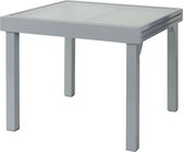 ib style Diplomat Tuintafel - Uitschuifbare tafel - Glasplaat - Zilver