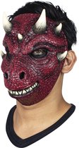 Partychimp Horned Dragon Gezichts Halloween Masker voor bij Halloween Kostuum Volwassenen Halloween Carnaval Accessoires - Latex - Onesize