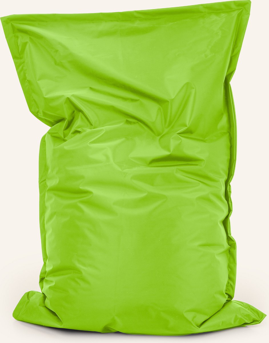 Drop & Sit - zitzak/zitkussen - robuust nylon - appelgroen - 100 X 150 cm - voor binnen en buiten - verkrijgbaar in verschillende kleuren