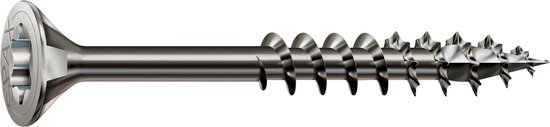 Vis en acier inoxydable, 4,5 x 60 mm, 180 pièces, Filetage partiel, Tête fraisée, T-STAR plus T20, 4CUT, Acier inoxydable A2 - 8000000276552