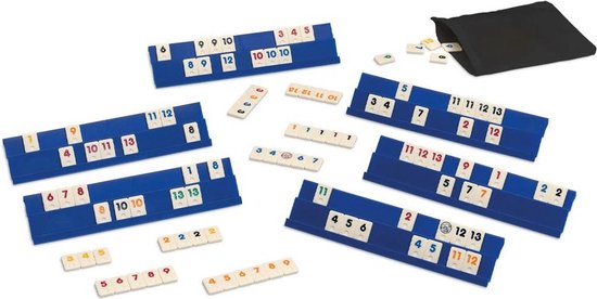 Cayro - Rummi Classic Gioco Da Tavolo | 106 Pezzi In Resina, 4 Supporti E Sacchetto | Per 2-4 Giocatori | Dagli 8 Anni In Su | Sviluppa Logica E Abilità