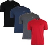 4-PackDonnay T-shirt (599008) - Sportshirt - Heren - Black/Navy/Charcoal/Berry-red (601) - maat XXL