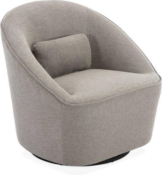 sweeek - fauteuil pivotant 360°, lana, l 80 x p 73 x h 77cm