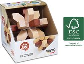 Cayro - Flower Puzzel - Hout - Breinbreker - 10x10 CM - Geschikt vanaf 6 Jaar