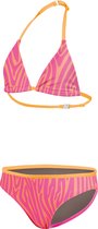 BECO zebra vibes triangel - bikini voor kinderen - roze/oranje - maat 140