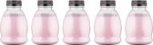 Scrubzout Rozen - 375 gram - Fles met zwarte dop - set van 5 stuks - Hydraterende Lichaamsscrub
