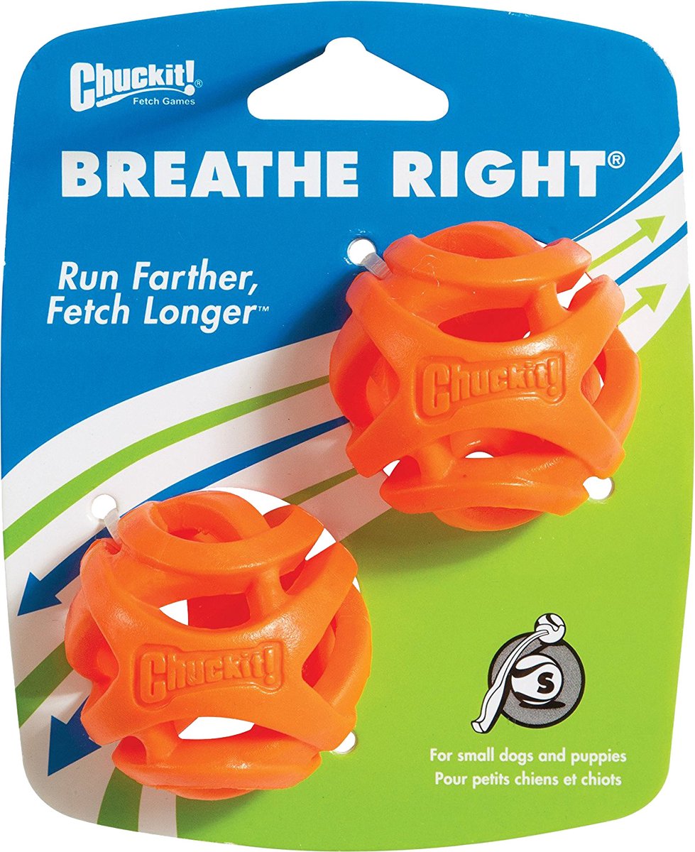 Chuckit Breathe Right Fetch ball - Ballen - Oranje - Small - 14 cm - 2 stuks