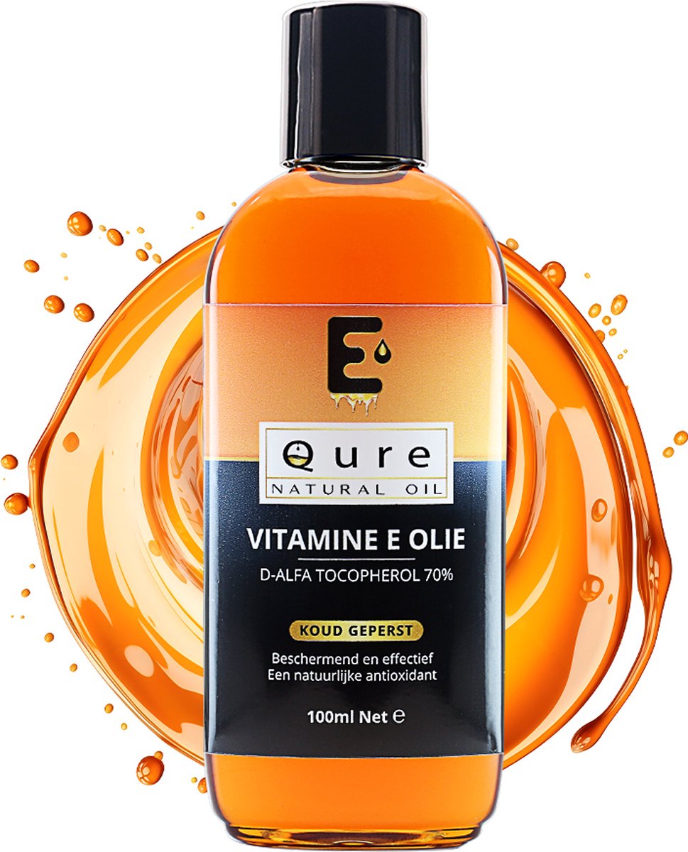 Vitamine E Olie 100ml | 100% Pure Vitamine E Serum | Natuurlijke Huidverzorging | Huidolie | Haarolie | Rijk aan Antioxidanten