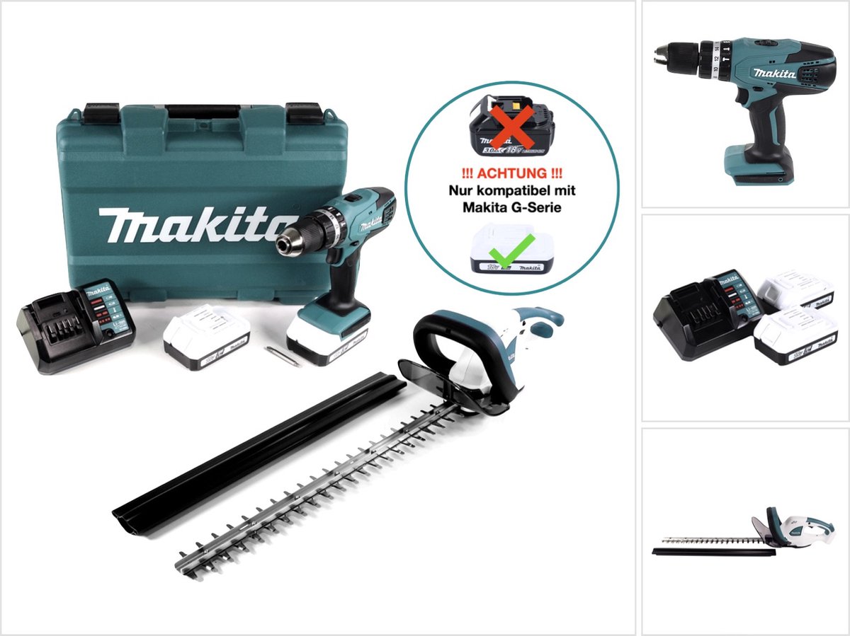 Makita HP 457 DWE perceuse a percussion sans fil serie G 18 V 42 Nm en coffret bol