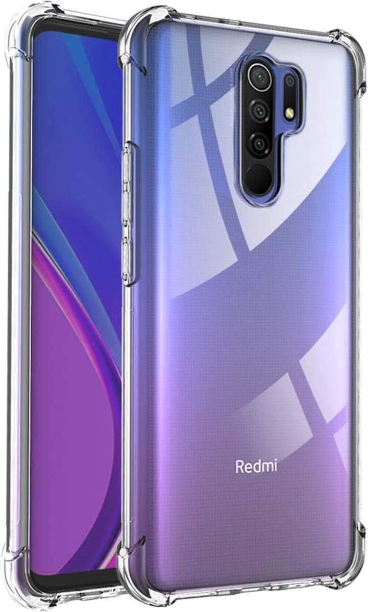 Shockproof Soft TPU hoesje Silicone Case Geschikt voor: Xiaomi Redmi 9 - Transparant
