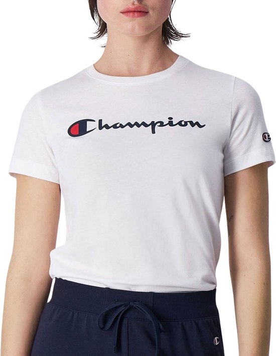 Champion Big Script Logo Crewneck T-shirt Vrouwen - Maat S