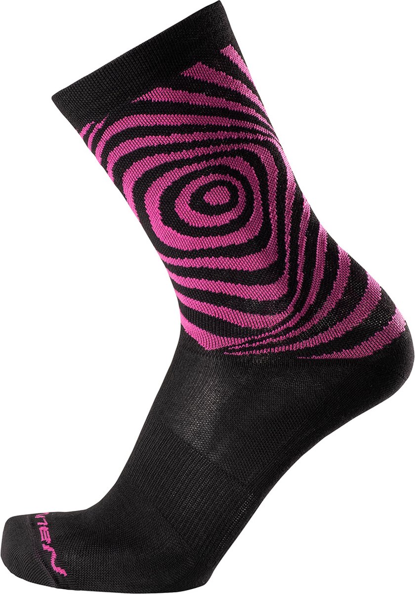 Nalini - Unisex - Fietssokken Winter - Warme Wielrensokken - Thermo - Zwart - Fucsia - NEWCOOLMAXSOCKS - XXL