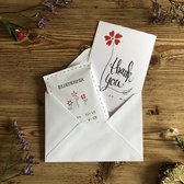 Bloemzaadzakje met Bedankkaart - Thank you - Dankjewel - zakje bloemzaad - bloemzaadjes - cadeautje - inclusief envelop