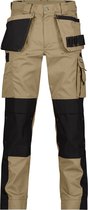 DASSY® Seattle Pantalon multipoches bicolore avec poches genoux - maat 53 - BEIGE/NOIR