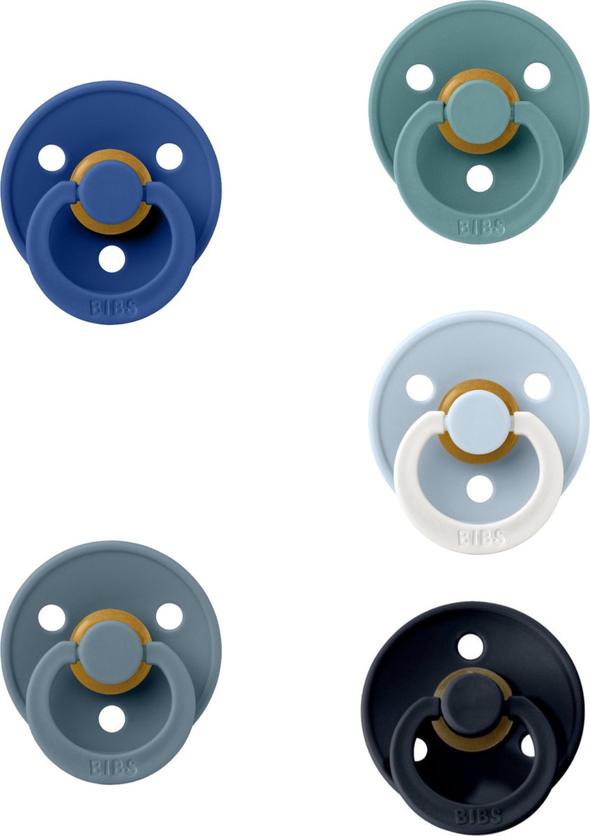Goedkoopste Bibs fopspenen 6-18 maand set 5 stuks Forrest mix