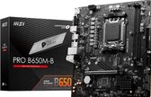 MSI PRO B650M-B - moederbord - Micro-ATX - Socket AM5 - AMD B650 - DDR5 - Realtek ALC897 - Realtek 2.5G LAN