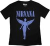 Nirvana - Angelic Blue Mono Dames T-shirt - 2XL - Zwart