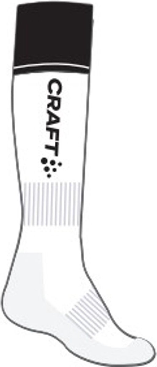 Craft Progress 2.0 Contrast Voetbalkousen - Wit / Zwart | Maat: 34/36