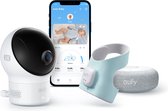 eufy Baby S340 - Smart Sock Babyfoon - 2.4 GHz Wi-Fi - Houd slaappatronen, dutjes, hartslag en bloedzuurstof bij - Voor kinderen van 0 tot 18 maanden.