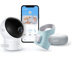 foto van eufy Baby S340 - Smart Sock Babyfoon - 2.4 GHz Wi-Fi - Houd slaappatronen, dutjes, hartslag en bloedzuurstof bij - Voor kinderen van 0 tot 18 maanden.