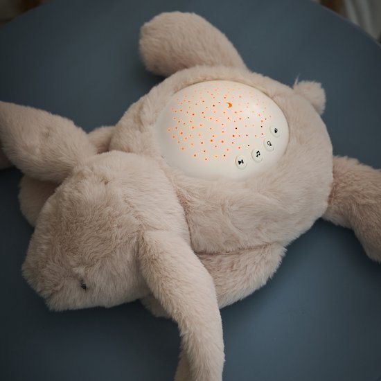 Nattou Konijn - nachtlampen - projector - knuffel - 26 cm - Konijn Beige van Merkloos — afbeelding 2
